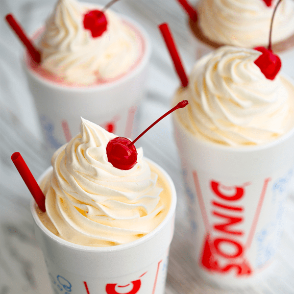 Sonic milkshakes.